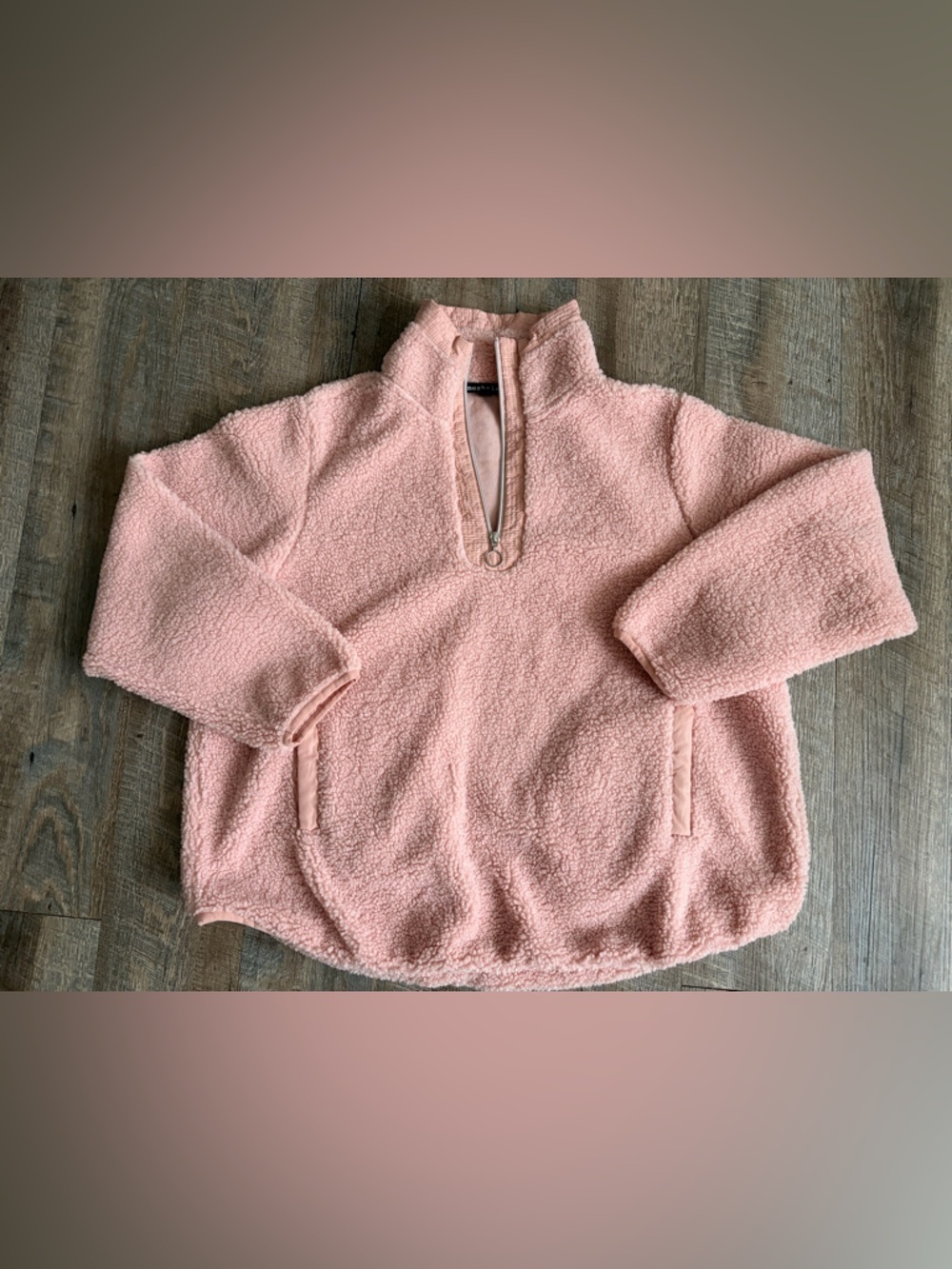 mesh+lace Pink Sherpa Zip-Up Jacket - Picture 2 of 4